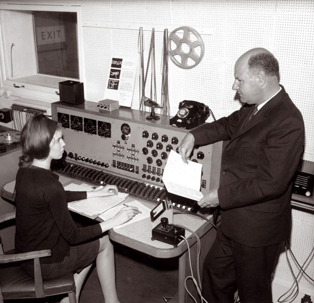 File:Delia Derbyshire with pen and Desmond Briscoe.jpg