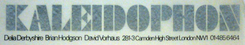 Kaleidophon letterhead, 18th June 1969